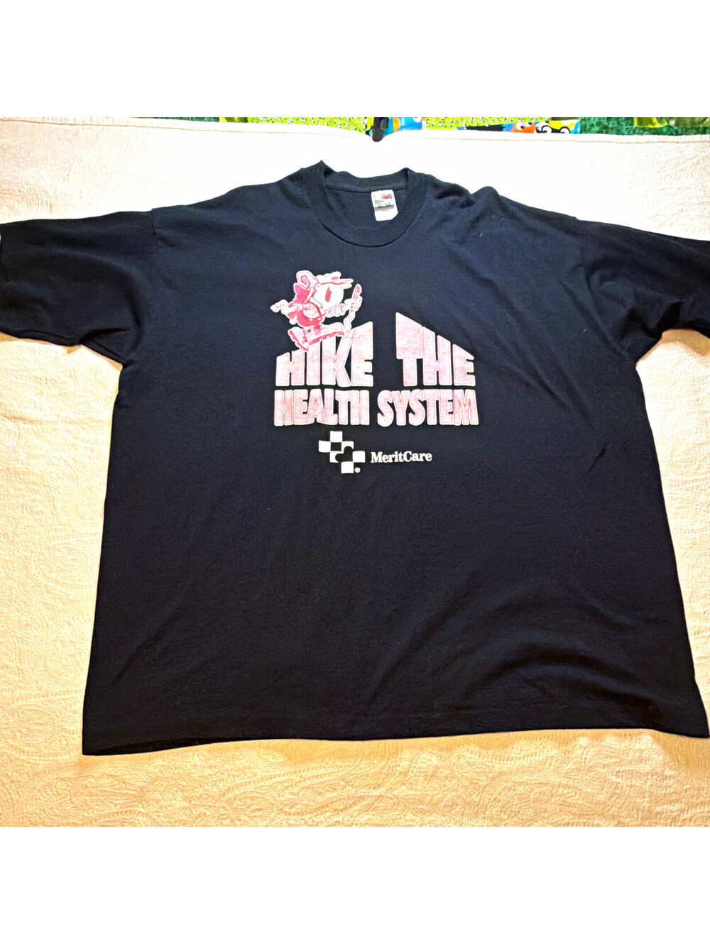 Fruit of the Loom BEST Men’s Big & Tall 3XL Black Graphic Logo T-Shirt